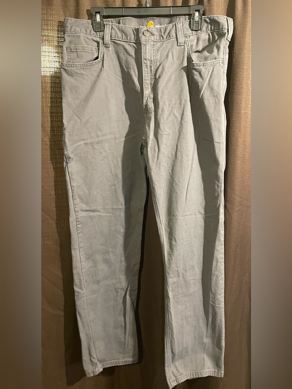 Carhartt Light Gray Straight-Leg Chinos work pants 36x32